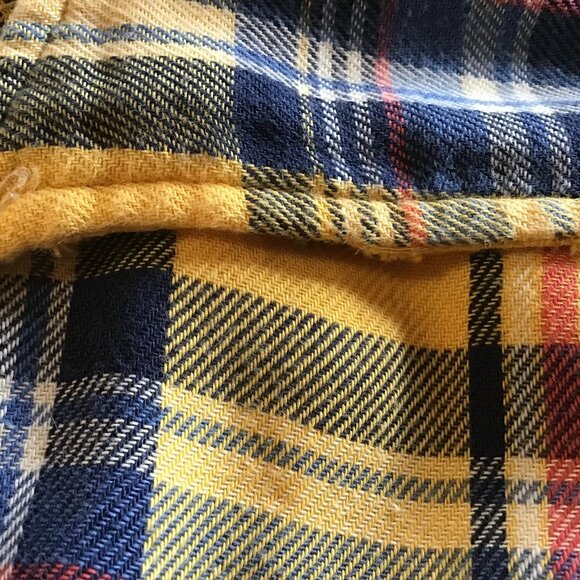 RALPH LAUREN Men’s Yellow, Blue and Red Plaid Flannel Classic Fit Shirt – L - Picture 9 of 12
